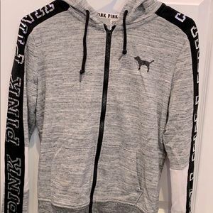 grey zip up from pink